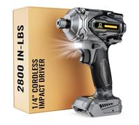 Cordless Impact Driver for DeWalt 20V Max Battery, Cerycose 2800 in-lbs Brushless 1/4" hex Chuck Impact Driver, Impact Drill with 5-Speed Lightweight Power Impact Drivers, LED Light (no Battery)