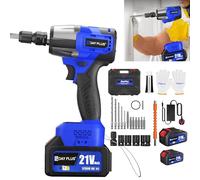 Cordless Impact Wrench, 1/2 Impact Gun Torque 420N.m, 21V Impact Driver Kit w/ 2X 3Ah Li-ion Batteries, 4 Pcs Drive Impact Sockets and Fast Charger, Electric Impact Drill