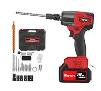 Cordless Impact Wrench, 1/2 Impact Gun w/Max Torque 550N.m, 21V Impact Driver Kit w/ 6Ah Li-ion Battery, 4 Pcs Drive Impact Sockets and Fast Charger, Electric Impact Drill - Orange