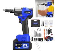 Cordless Impact Wrench 1/2 inch, 21V Brushless Impact Gun with Battery and Charger, High Torque 420N.m 3000 RPM Impact Wrench with Fast Charger, Led Light