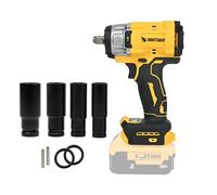 Cordless Impact Wrench, 1/2 inch, 3600 RPM, 430N.m Torque, Compatible with Dewalt 20V Battery 4-Piece Impact sockets (17MM, 19MM, 21MM, 23MM) (Tools & Sockets)
