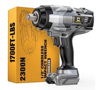 Cordless Impact Wrench 1/2 inch Compatible with Dewalt Battery: 1700FT-LBS High Torque Impact Wrench Heavy Duty Tool - Brushless Electric Impact Gun Includes LED Work Light - Bare Tool Only
