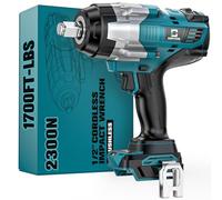 Cordless Impact Wrench 1/2 inch Compatible with Makita Battery: 1700FT-LBS High Torque Impact Wrench Heavy Duty Tool - Brushless Electric Impact Gun Includes LED Work Light - Bare Tool Only