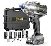 Cordless Impact Wrench 1/2 inch for Dewalt 20v Battery, 750FT-LBS(1000N.m) Brushless Impact Driver with 6Pcs Sockets & Storage Case, Portable Electric Impact Gun with LED Work Light, Variable Speeds