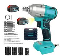 Cordless Impact Wrench 520Nm,1/2" Impact Gun for Makita 18V 2X 5.5AH Battery,with 4 Sockets, 12PCS Screwdriver Bits,for Car Repair, DIY & Construction