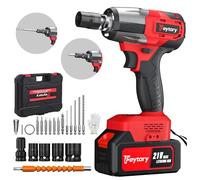 Cordless Impact Wrench 550N.M,Professional 3-in-1 Impact Gun,high Torque,Light Weight,LED,4 Sockets,12 Drill Suitable for Cars and Homes