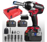 Cordless Impact Wrench, 960Ft-lbs (1300N.m) 1/2" Brushless Impact Gun High Torque 21V with 2x4000mAh Batteries & Charger, Variable Speed Power Driver for Cars/Trucks/RVs/Heavy Equipment