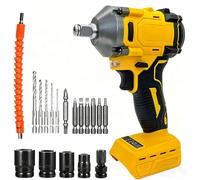 Cordless Impact Wrench Compatible with Dewalt Battery, Electric Impact | Driver 3500rpm & Max Torque 450N.m, Mulit Accessories High Torque Impact Wrench for Car Tire DIY Craft, no battery