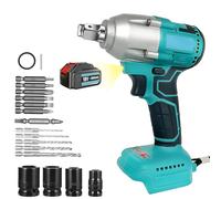Cordless Impact Wrench for Makita 18V 1X 5.5AH Battery, 520Nm Electric Wrench Gun 1/2", with 4Pcs Sockets for Car Repairs