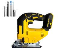 Cordless Jigsaw,Cordless Jig Saw Compatible with Dewalt 20v Battery, Jigsaw Tool 200w 16500rpm, Jigsaws Cut Off Tool with 3 Blades, Gloves and Tools Kit (Battery Not Included) for Wood Metal Plastic