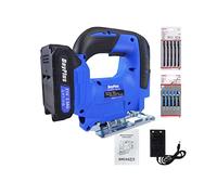 Cordless Jigsaw, Electric Jigsaw Tool, 2600SPM Cutting in Wood 135mm, Cutting in Steel 10mm, 4 Orbital Sets, Bevel Cutting 45°, Jig Saw for Wood and Metal Cutting