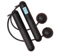 Cordless Jump Rope with Counter - TPU | Weighted Cordless Jump Rope with Digital Counter, Adjustable Ball-Weighted Skipping Rōpe for Gym & Home Workout, 1 Pair, Blue