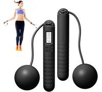 Cordless Jump Rope With Counter Wireless Skipping Rope Adult Fitness Exercise Weighted Digital Jump Rope for Women Men and Kids