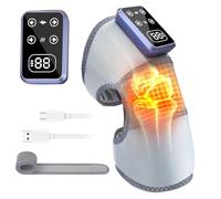 Cordless Knee Massager, Heated Knee Massager Brace Wrap with 3 Adjustable Intensity and 5 Temperature for Knee Shoulder Elbow Pain Relief, Electric Knee Support for Elbow/Shoulder Relax