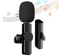 Cordless Lapel Microphone - Ultra-Low Delay Lavalier Wireless Mic,Small & Portable Lapel Mic For Podcast Recording, Video, Interviews, Vlog
