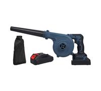 Cordless Leaf Blower 20V Brushless Motor 2 in 1 Electric Blower and Vacuum Cleaner 6 Speed Modes Lightweight Portable for Lawn Care Patio Leaves Blowing ABS 2Pcs Battery (UK Plug & 2 Battery)