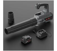 Cordless Leaf Blower Vacuum Shredder - Lightweight Electric Mulcher with Battery and Charger, 18300 RPM for Lawn Care, Garden, Patio Dust and Snow Cleanup