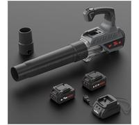 Cordless Leaf Blower Vacuum Shredder - Lightweight Electric Mulcher with Battery and Charger, 18300 RPM for Lawn Care, Garden, Patio Dust and Snow Cleanup