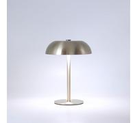 Cordless LED Mushroom Table Lamp, 5200mAh Battery, Dimmable 3 Color, Silver
