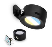 BRILONER Sticklights Rechargeable Wall Light Without Wiring and Drilling with Battery, Touch, dimmable, CCT, magnetically Removable, Sticky Wall Lights, Battery lamp, 9 x 7.5 x 4 cm, Black