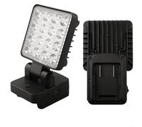 Cordless LED Work Light Flashlight With Double Switch, Compatible With for Worx WA3593 WA3595 WA3401 18V Battery 1500LM 3 Modes Rotatable Head, For 5 Pin 20V Lithium Battery