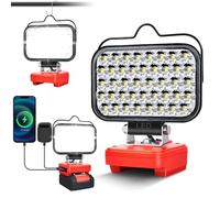 Cordless LED Work Light for 18V PXC Power X-Change Battery, Portable Flashlight Job Site Tool for Einhel-l, Lamp Flood Light Spotlight for Repairing/Camping/Emergency (No Battery)