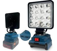 Cordless LED Work Light for Bosch 18v Battery, Portable Flood Lights 48W 6000LM with USB-C Charging,Flashlight Jobsite Spotlight Tool for Outdoor Workshop Camping Fishing Emergency (No Battery)