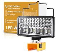 Cordless LED Work Light for Dewalt 18/20V Battery,90W 8000LM,Wide Beam Flood with Power Protection Switch,USB & Type-C Fast Charge, Job Site Lighting for Emergency Workshop Garage(No Battery)