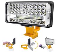Cordless LED Work Light for Dewalt 18V Battery, 90W 5400ML Lamp Flood Light Outdoor with 2 Mode, Type C & USB Charging Port Portable Flashlight Job Site Spotlight (No Battery)