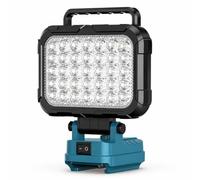 Cordless LED Work Light for Makita 18V Battery, 4800LM, Dual USB Porte | 180° Adjustable Portable Flashlight Job Site Tool, Bright for Repairing/Outdoor Camping/Fishing/Emergency (No Battery)