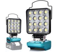 Cordless LED Work Light for Makita 18v Battery,Flood Lights for Makita Light 48W Compact Lighting,Portable Spotlight with Type C & USB Fast Charge PD 3.0/18W (No Battery)