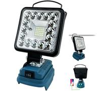 Cordless LED Work Light for Makita 18V Battery, Two Levels Adjustable Flood Light up to 48W 4800LM Lumens with 2 USB, Job Site Lighting for Work, Camping Replace for Makita DML816(No Battery)