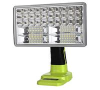 Cordless LED Work Light Portable Outdoor Flashlight,Hipoke 30W 3300LM Spotlight&Floodlight Lamp Compatible with Ryobi ONE+ 14.4V-18V Lithium-ion Ni-Cd Ni-Mh Battery P107 P108(No Battery)