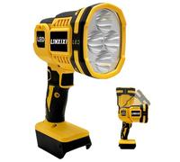 Cordless LED Work Light Spotlight Compatible with DeWALT 18V/20V Battery, 1500LM Handheld Work Light, 550 Yard Beam, Pivoting Head, Flashing Mode for Job Site, Workshop & Outdoor (Tools only)