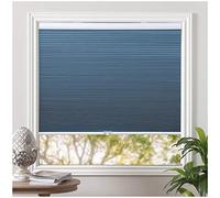 Cordless Light Filtering Cellular Shades, 25/40/65/80/105/110cm Honeycomb Blinds, Blackout Honeycomb Window Shades, Pull Down Cellular Pleated Blinds,Blue-90x130cm/35.4 * 51.2in