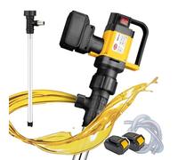 Cordless Liquid Transfer Pump - Handheld Electric Fluid Pump with Adjustable Suction Force, Battery Powered, Includes 2 Batteries for Oil & Water, Aluminum Construction