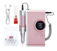 Cordless Manicure File Polisher 7.4V Rechargeable Battery 2400mAh Capacity 4 Hours Working Time Comfortable Grip Handle ABS Unguis File