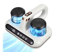 Cordless Mattress Vacuum Cleaner with UV Light & LED Screen, Double-Cup Handheld Vacuum Cleaner for Bed, Ultrasonic Mite Vacuum with 10000Pa Suction, Mattress Maid Handheld UV-C Bed Vacuum for Home