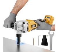 Cordless Metal Nibbler Compatible with DeWalt 20V Battery (No Battery), 18-Gauge Electric Nibbler with Assist Handle & 2 Blades, 1900RPM Brushless Metal Cutter for Stainless Steel, Aluminum
