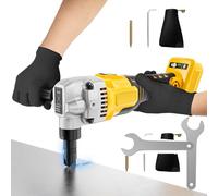 Cordless Metal Nibbler Compatible with DeWalt 20V Battery (No Battery), 1900RPM Brushless Electric Metal Shear with 360° Rotating Nibble Head, Electric Nibbler with Assist Handle & 2 Blades