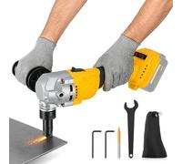 Cordless Metal Nibbler Compatible with Dewalt 20V, Brushless 3 Speed Adjustable Electric Sheet Metal Cutter 360° Rotatable Cutting Head, Multi Shear for Cutting Stainless Steel, Aluminum (No Battery)