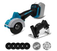 Cordless Mini Angle Grinder Compatible with Makita 18V Battery, 20000RPM 76mm Brushless Angle Grinder with 5 Grinding Discs, 2 Cutting Discs and Dust Shield for Grinding Cutting Polishing (No Battery)