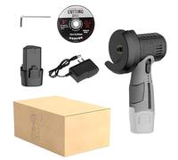 Cordless Mini Angle Grinder with 2x1500mAh Batteries, 12V 400W Brushless Motor 15,000 RPM Electric Grinder with 75mm Cutting Disc for Metal Wood Tile, Portable Battery Powered Grinding Tool