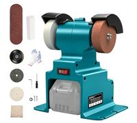Cordless Mini Bench Grinder Compatible with Makita 18V Battery, 300W Mini Belt Sander with 36/60 Mesh Grinding Wheels,6500RPM Grinding Machine for Metal, Wood, Knife, Jewelry Buffing(No Battery)