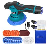Cordless Mini Car Polisher, 12V Micro Cordless Scratches Killer DA Car Polisher, 2800-5500RPM 8 Speed Dual Action Orbital Polisher Electric Car Polisher Machine for Car Detailing Furniture Waxing