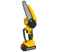 Cordless Mini Chainsaw Pole Saw, Hand Chain Saw with 2 x 1500mAh 21V Batteries, 550W Brushless Motor Pruning Saw with 0.9-5.9ft Reaches, Extension Pole Chainsaw for Outdoor, Gifts for Father Husban