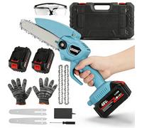 Cordless Mini Chainsaw Set, Battery Powered Electric Chain Saws Small Chainsaw Power Tools for Cut Wood, Gardening Tree Pruning, Wood Cutting