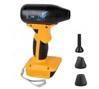 Cordless Mini Jet Blower Compatible with Bosch B 18V Battery, 130000RPM Portable 4-Speed Brushless Turbo Air Duster with 2 Nozzles for Cleaning PC Keyboard,Car and Motorcycle (Yellow)