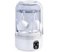 Cordless Mini Portable Washing Machine - 1.5L Countertop Washer with 4000mAh Battery, LED Touchscreen, Foldable Spin & Twin Tub Modes white