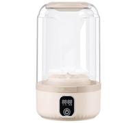 Cordless Mini Portable Washing Machine - 1.5L Countertop Washer with 4000mAh Battery, LED Touchscreen, Foldable Spin & Twin Tub Modes Khaki